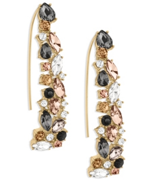 image of Zaxie by Stefanie Taylor Zaxie Shimmer and Spice Cluster Stone Threader Earrings