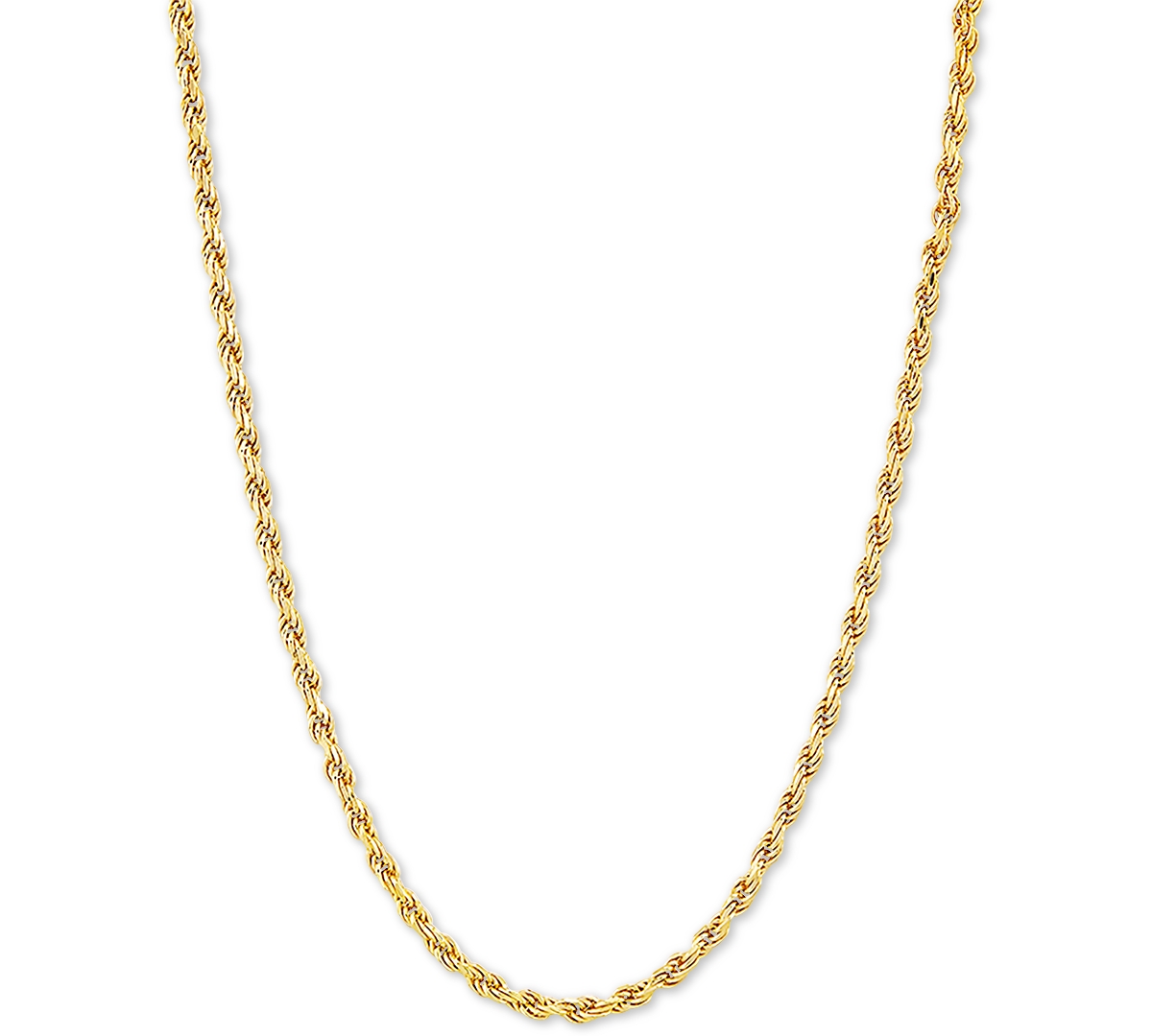Rope 18" Chain Necklace in 18k Gold-Plated Sterling Silver - Gold Over Silver