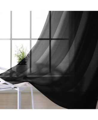 Malibu Linen Look Sheer Grommet Window Panel, 110" x 84"