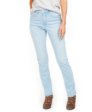 image of Style & Co Tummy-Control Straight-Leg Denim Jeans, Created for Macy-s