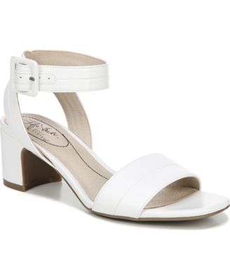 white wide heels