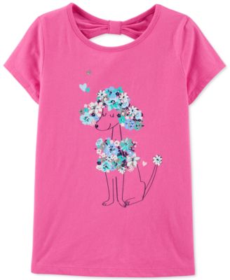 Carter's - Little & Big Girls Cotton Bow-Back Poodle T-Shirt