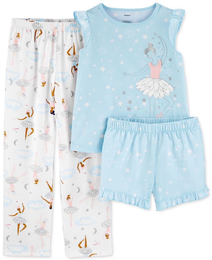 Carter's Little & Big Girls 3-Pc. Ballerina Pajamas Set - Macy's