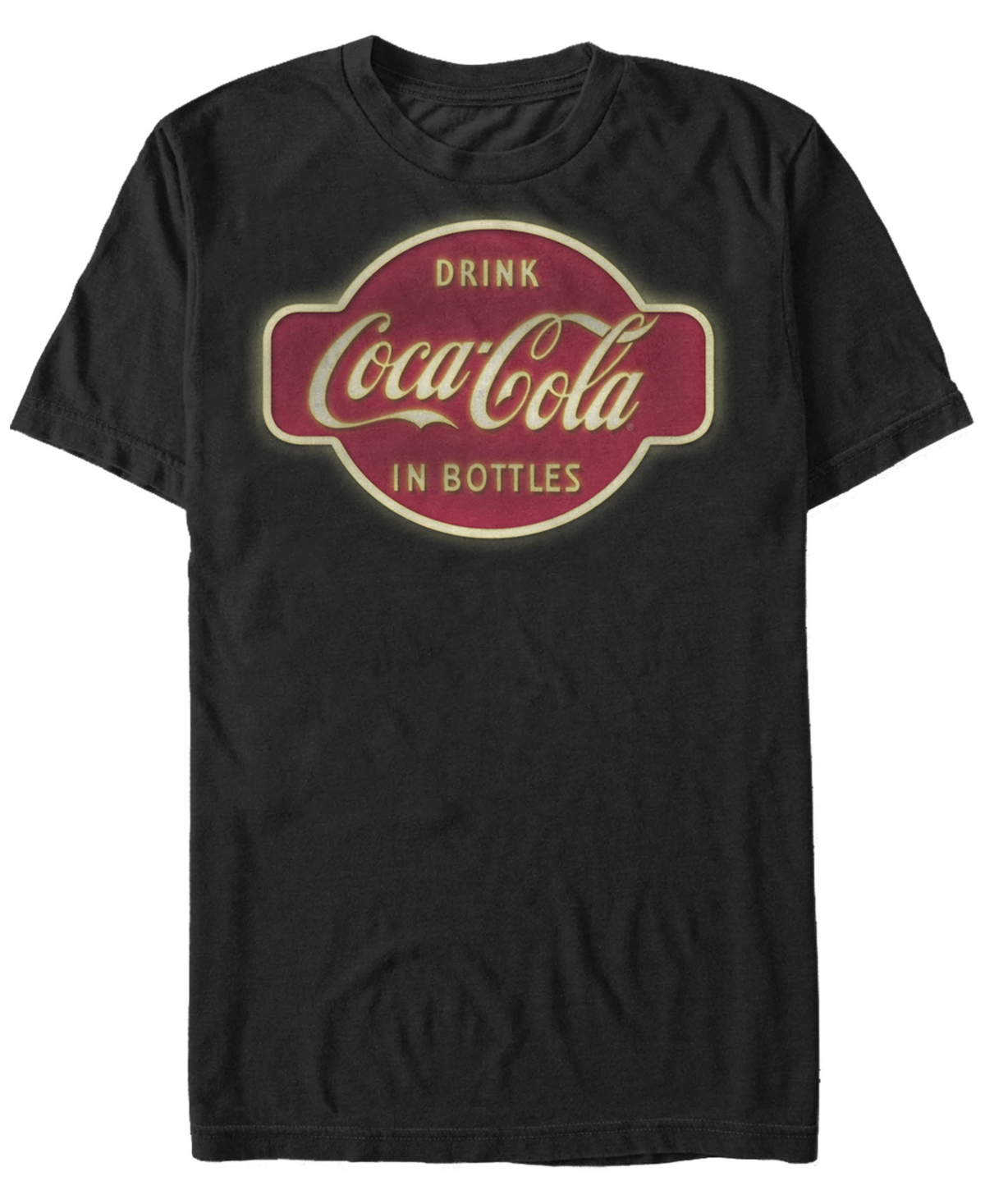 Fifth Sun Men's Retro Neon Sign in Bottles Logo Short Sleeve T- shirt