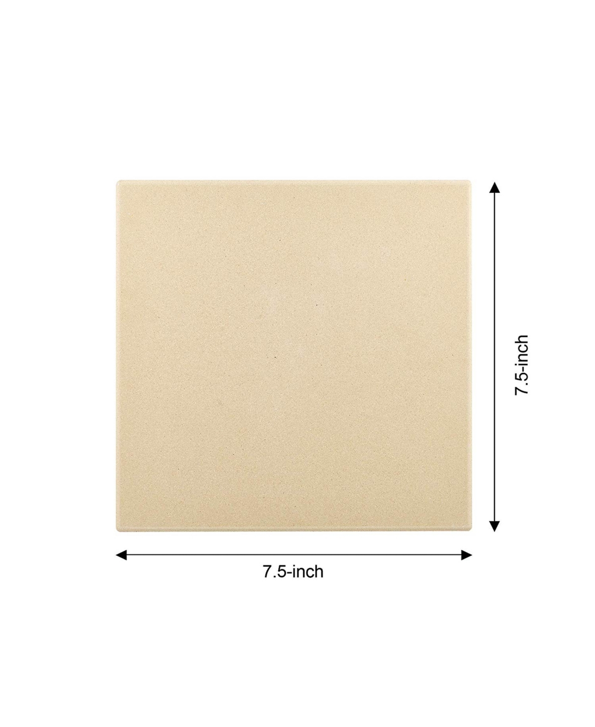 Cook N Home 7.5-Inch Rectangular Heavy Duty Cordierite Pizza Grilling Stone Set -Khaki