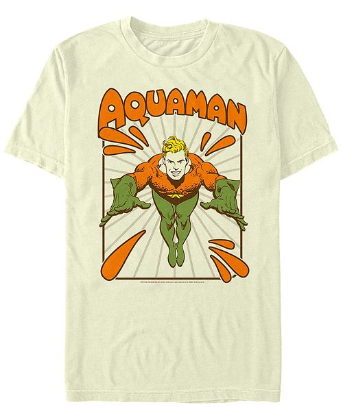 Fifth Sun Dc Men S Retro Aquaman Portrait Short Sleeve T Shirt