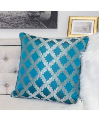 Ellie Satin Jacquard Decorative Pillow, 20" x 20"