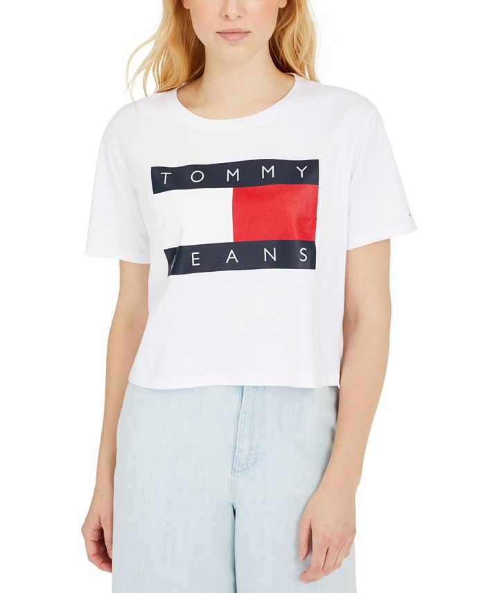 Tommy Jeans Flag Logo Graphic T-Shirt - Macy's