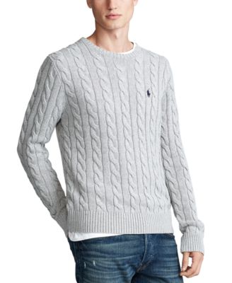 polo cable knit cardigan