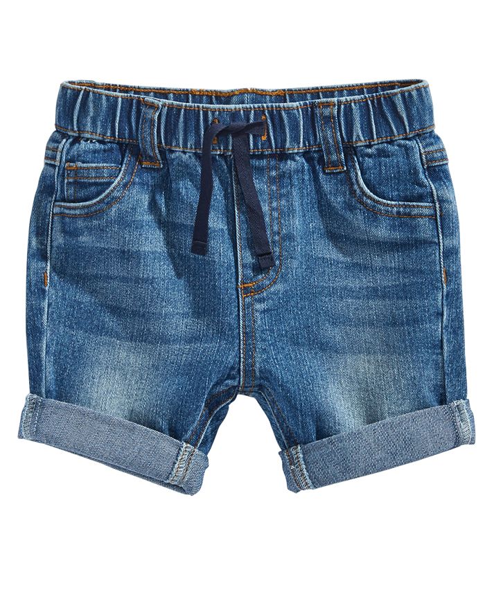 First Impressions Baby Boys Cuffed Denim Shorts, Created for Macy's