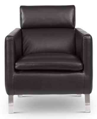 CLOSEOUT! Darrium 27" Leather Club Chair, Created for Macy's
