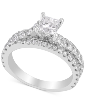 image of Diamond Princess Engagement Ring (2 ct. t.w) in 14k White Gold