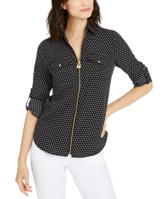 macys michael kors petite tops