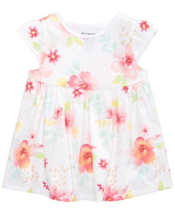 First Impressions Toddler Girls Floral-Print Cotton Tunic, Created for ...
