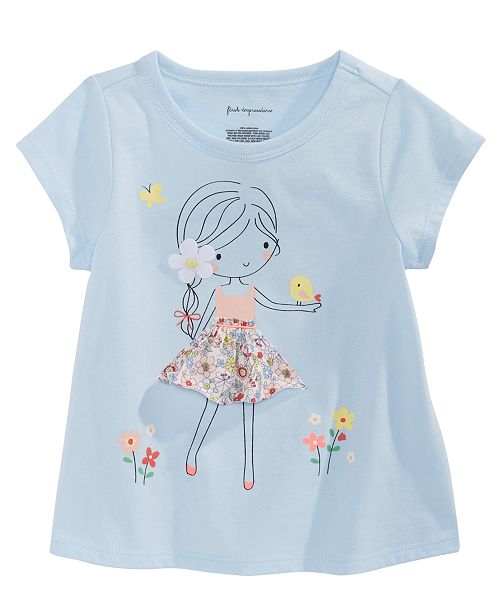 Baby Girls Flower Girl Print Cotton T Shirt Created For Macy S