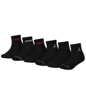 Shop Jordan Big Boys 6-pk. Ankle Socks In Black