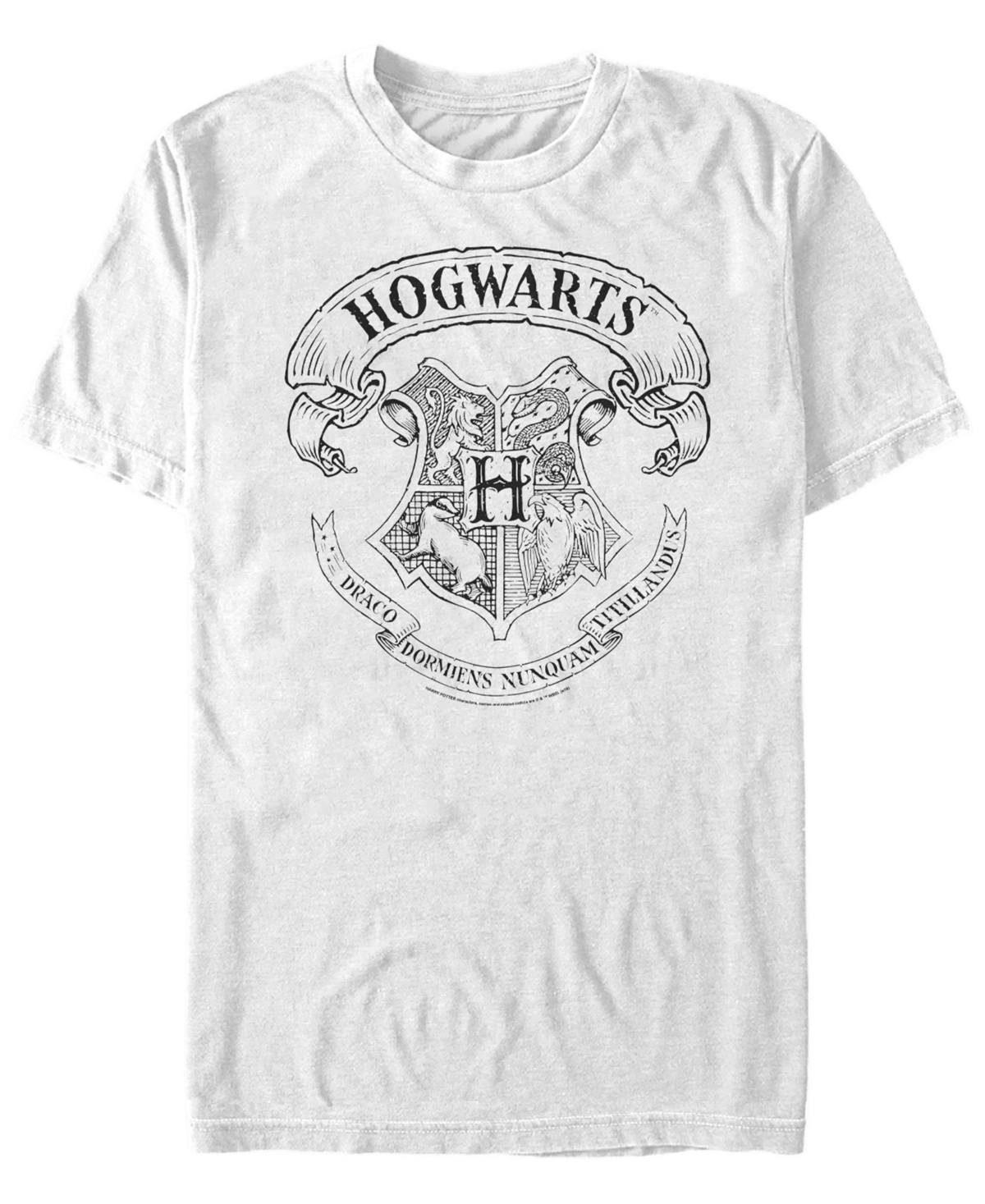 Men's Hogwarts Crest Short Sleeve Crew T-shirt - Light Blue