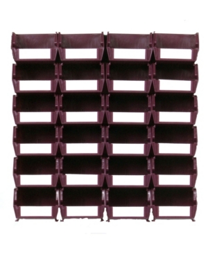 Triton Products Locbin 26 Piece Wall Storage Unit with Interlocking Bins 24 Count Wall Mount Rails with Hardware 2 Pack
