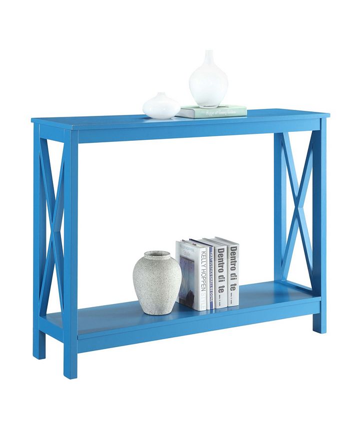 Convenience Concepts Oxford 40 in. Black Standard Rectangle Wood Console Table with Shelves S20