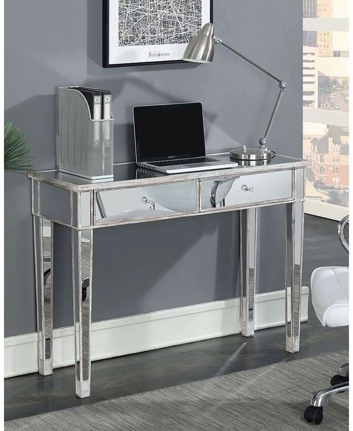 Convenience Concepts Gold Coast Mirrored Desk Macy's
