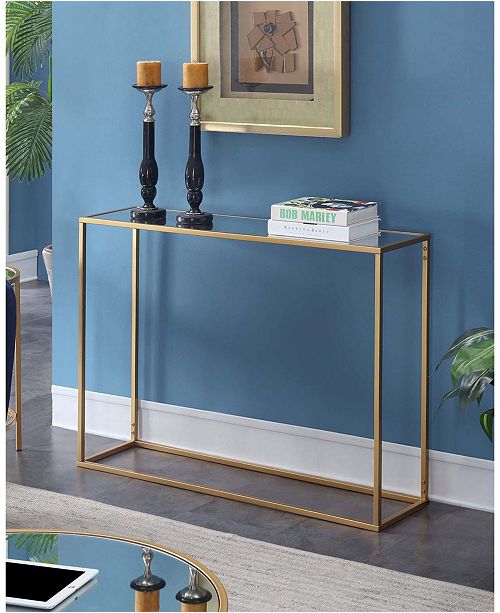 Convenience Concepts Gold Coast Mirrored Console Table & Reviews