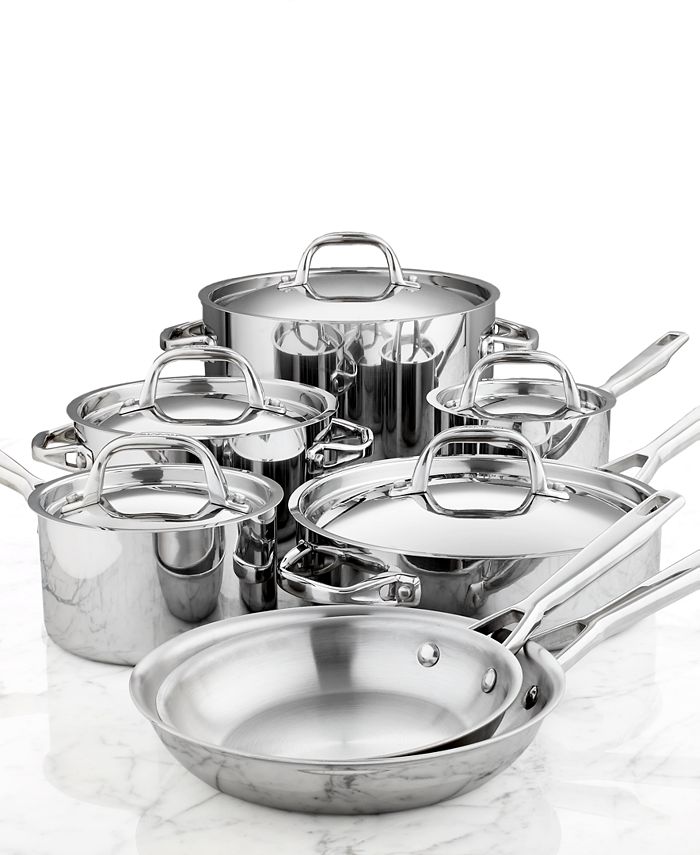Anolon Tri-ply Clad Cookware 14-in Stainless Steel Cookware Set