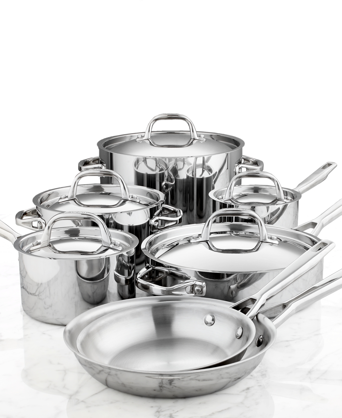 Anolon Tri-Ply Stainless Steel 12 Piece Cookware Set