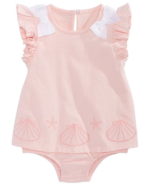 First Impressions Baby Girls Seashell Bows Sunsuit Created For