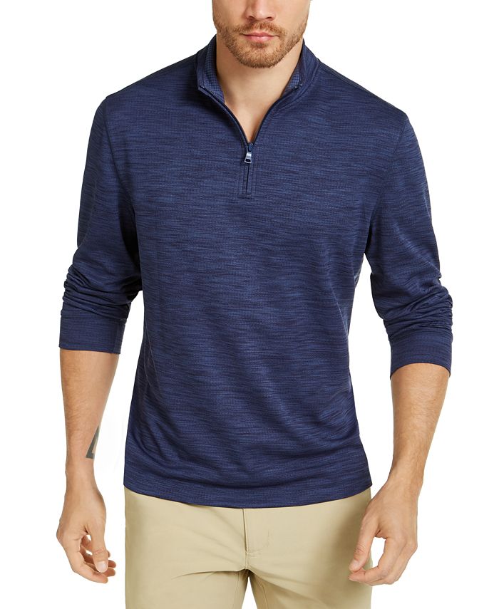 Club Room Men's Quarter-Zip Tech Sweatshirt, Created for Macy's - Macy's