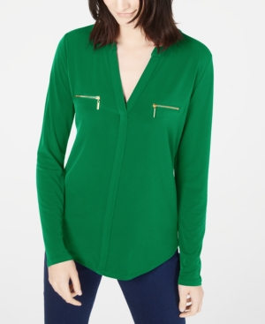 image of Inc Zip-Pocket Blouse, Created for Macy-s