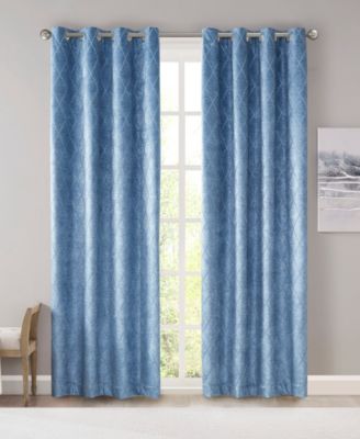 SunSmart - Taylor 50" x 84" Diamond Jacquard Total Blackout Window Panel