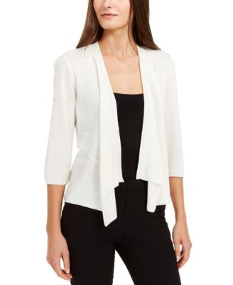 draped open front cardigan