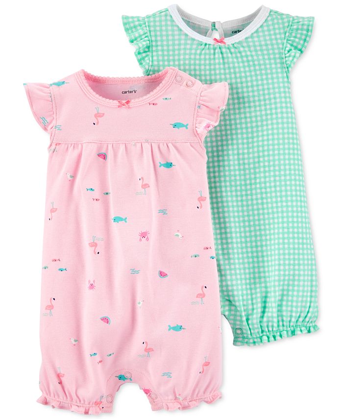 Carters girls deals rompers