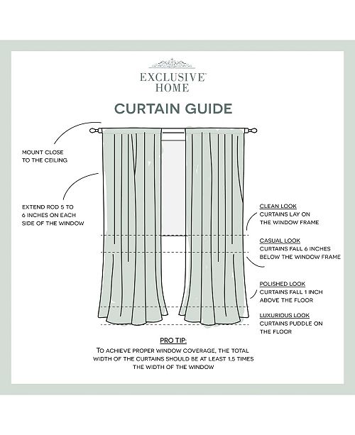 Exclusive Home Pom Pom Embellished Sheer Rod Pocket Top Curtain