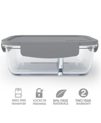 Small Divided Glass Food Storage Container