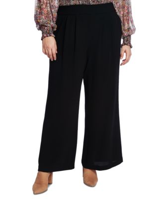 Trendy Plus Size Wide-Leg Crepe Pants 