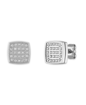 image of Men-s 1/4 Carat Diamond Stud Earrings in Stainless Steel