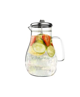 Lavish Home - 64-Oz. Glass Pitcher with Lid