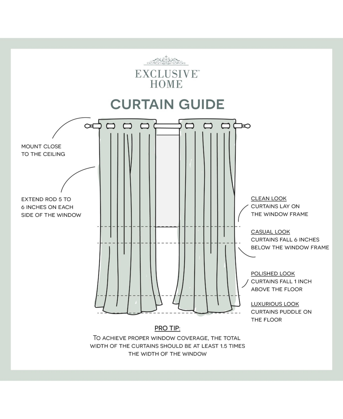 Exclusive Home Academy Total Blackout Grommet Top Curtain Panel Pair, 52