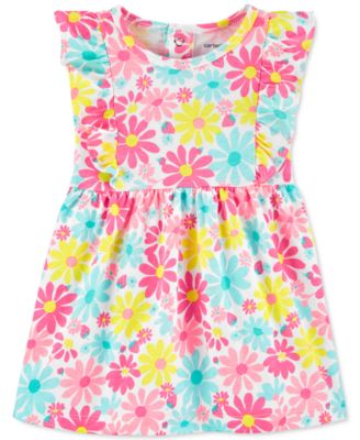 Carter's - Baby Girls Cotton Floral-Print Dress