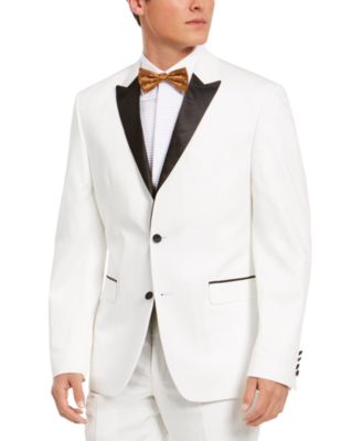 Men's Black Perry Ellis Tuxedo Jacket - Wool With Satin Peak Lapels For Wedding Or Prom 11 thumbnail image