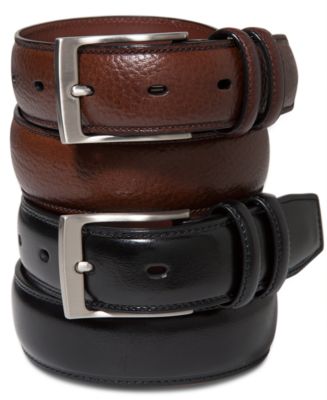 Perry Ellis Portfolio Men's Big and Tall Leather Belt & Reviews - All ...