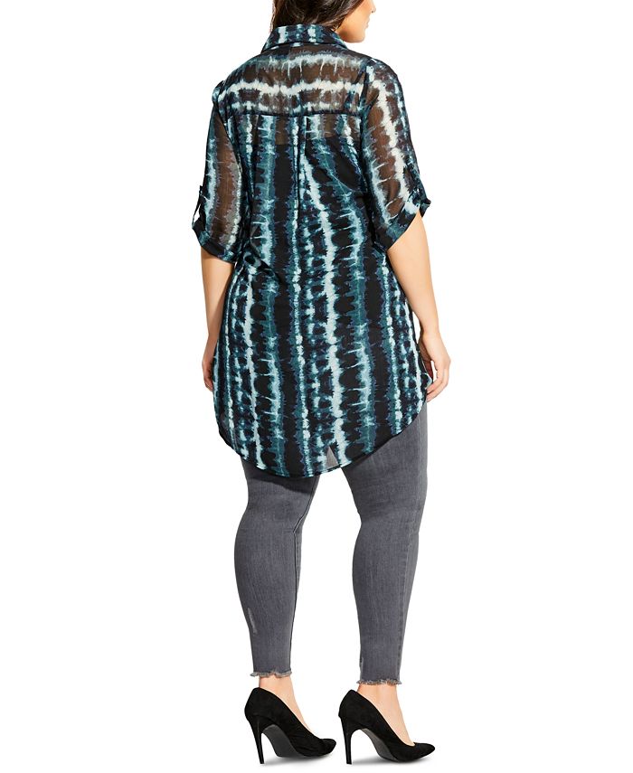 sheer plus size shirt