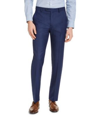 Men's Slim-Fit Stretch Solid Suit Pants, Created for Macy's 