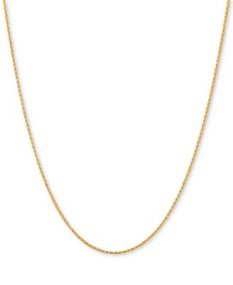 Wheat Link Chain Necklace Collection In 14k Gold