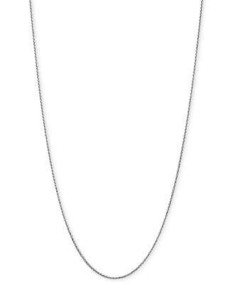 24in white gold chain