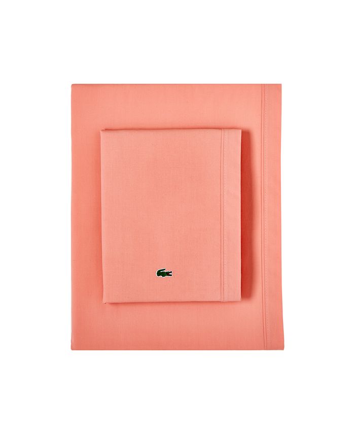 Lacoste Home Lacoste Percale Twin Solid Sheet Set - Macy's