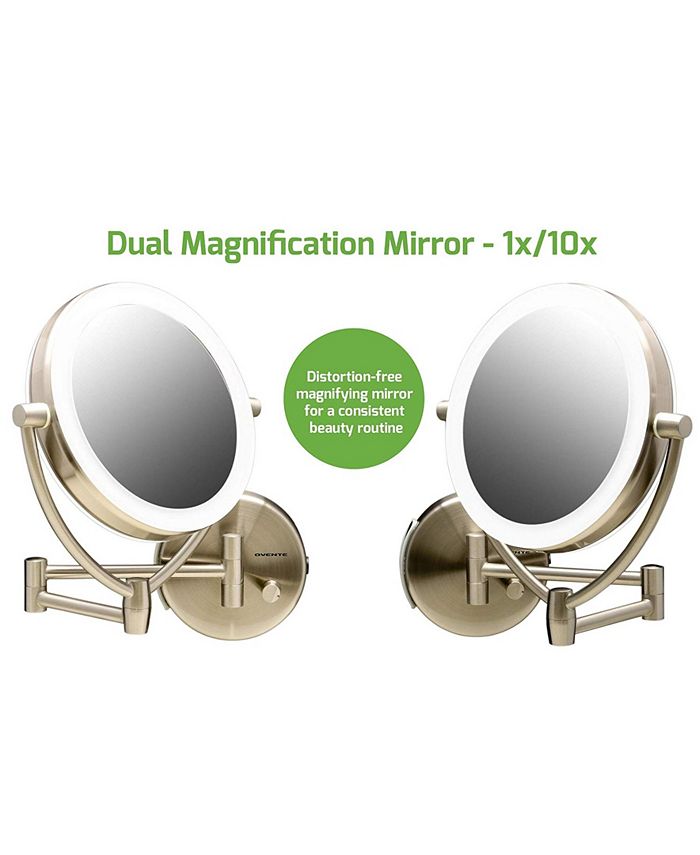 OVENTE 7.5" LED Lighted Wall Mount Makeup Mirror Macy's