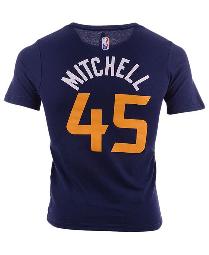 Nike Utah Jazz Donovan Mitchell Men's Hardwood Classic Name and Number T- Shirt - Macy's