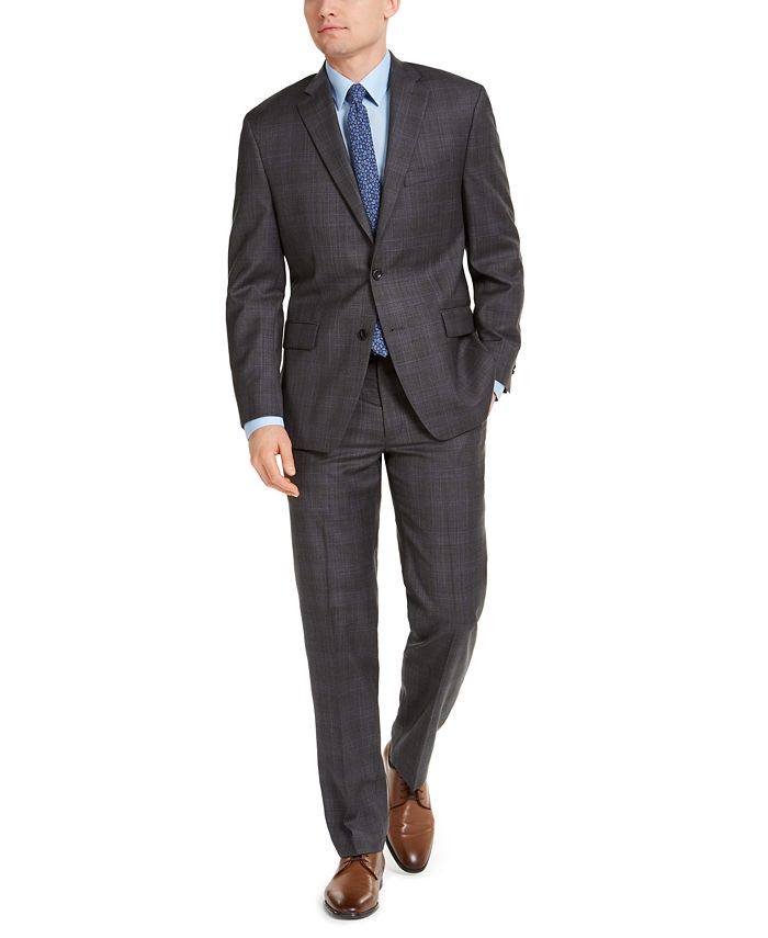 Michael Kors Men's Classic-Fit Airsoft Stretch Charcoal Plaid Suit  Separates & Reviews - Suits & Tuxedos - Men - Macy's